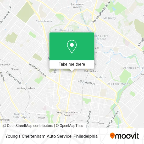 Young's Cheltenham Auto Service map