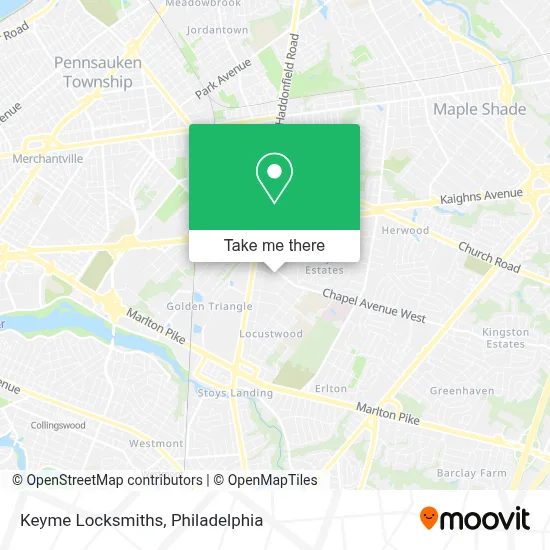 Keyme Locksmiths map