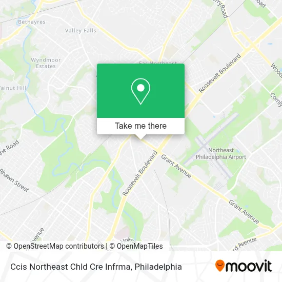 Ccis Northeast Chld Cre Infrma map