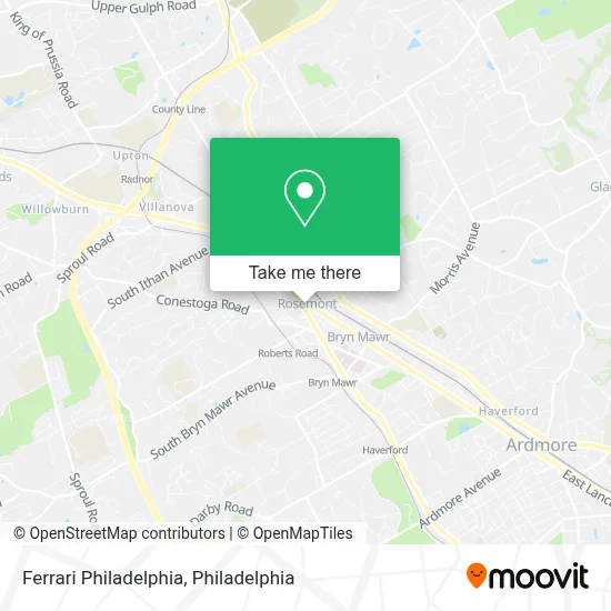 Ferrari Philadelphia map