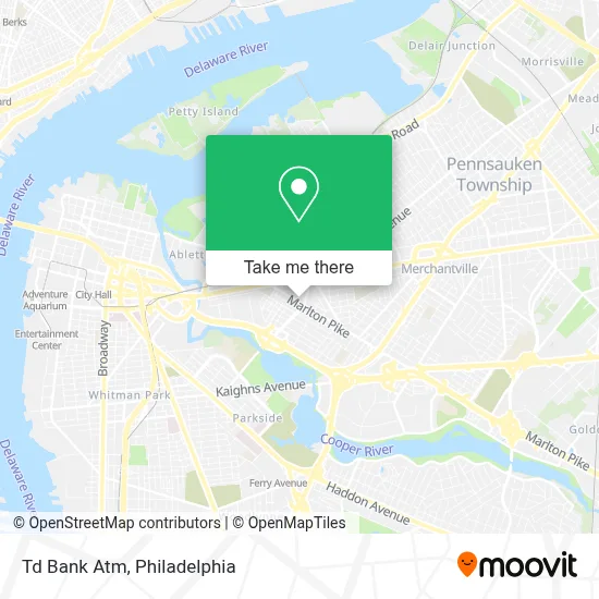 Td Bank Atm map