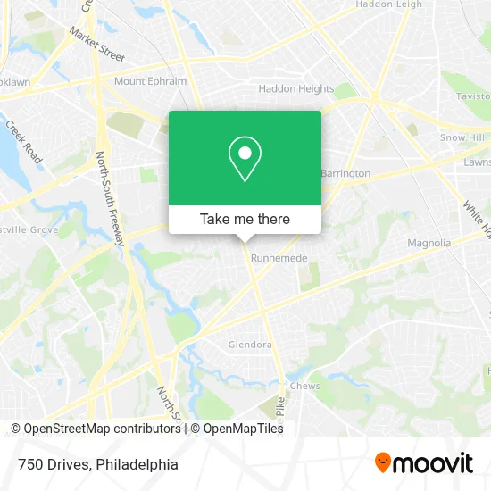 750 Drives map