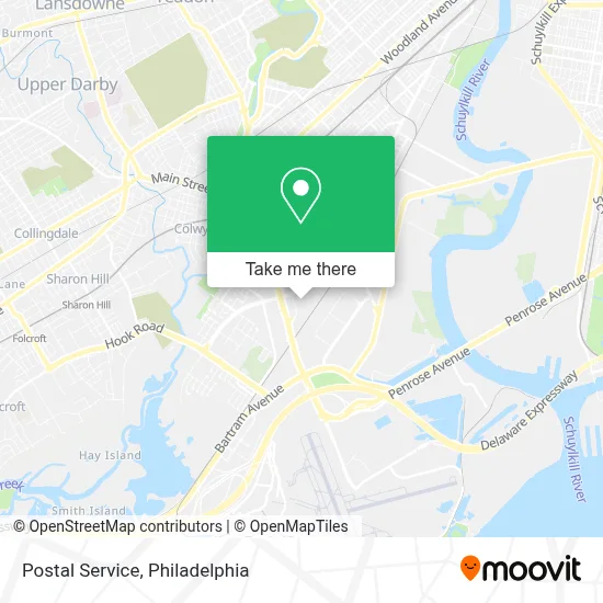 Postal Service map