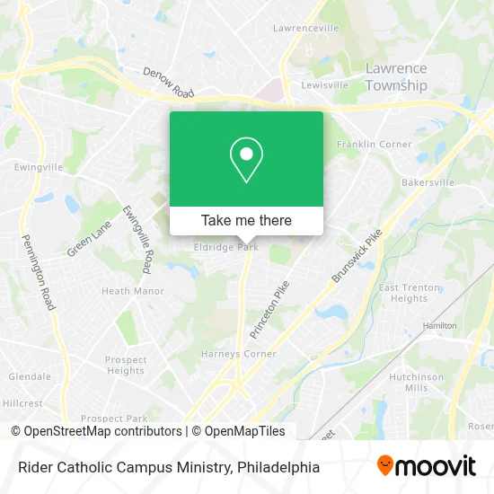 Rider Catholic Campus Ministry map