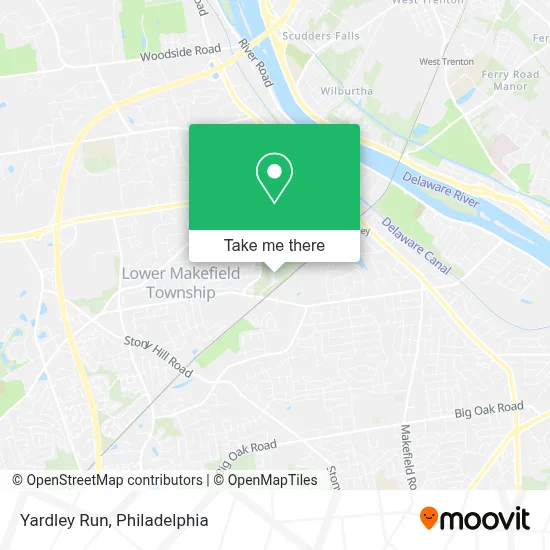 Yardley Run map