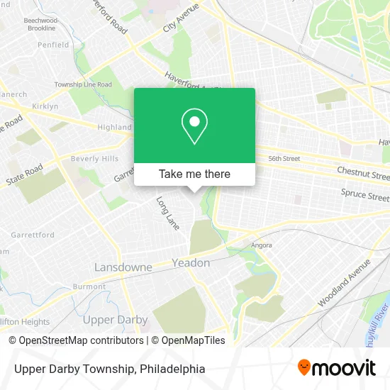 Upper Darby Township map