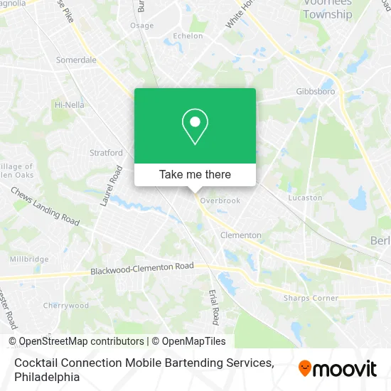 Cocktail Connection Mobile Bartending Services map