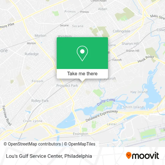 Lou's Gulf Service Center map
