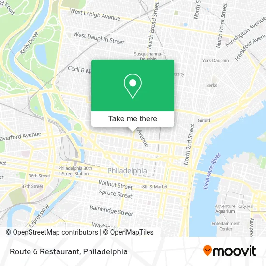 Route 6 Restaurant map