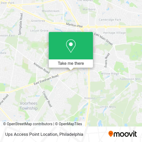 Ups Access Point Location map