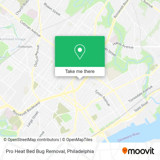 Pro Heat Bed Bug Removal map
