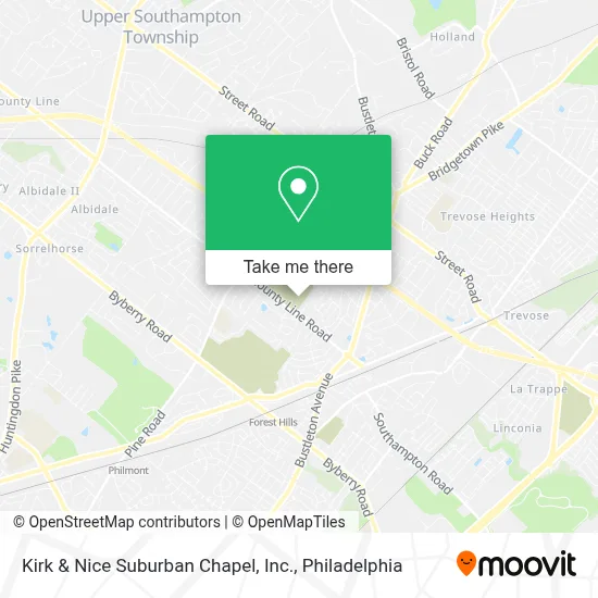 Kirk & Nice Suburban Chapel, Inc. map