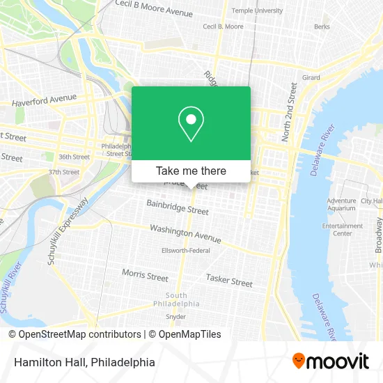 Hamilton Hall map