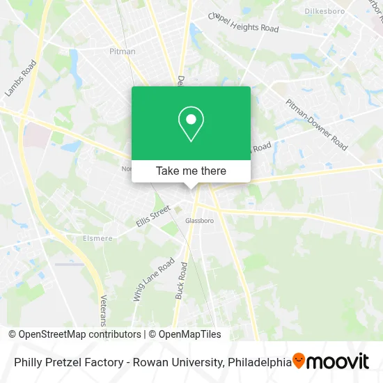 Philly Pretzel Factory - Rowan University map
