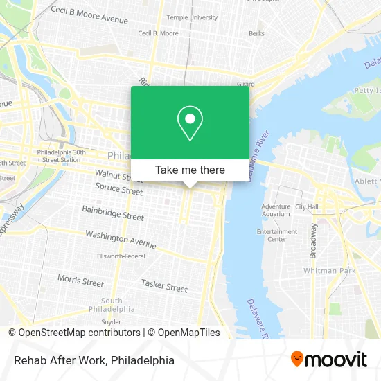 Rehab After Work map