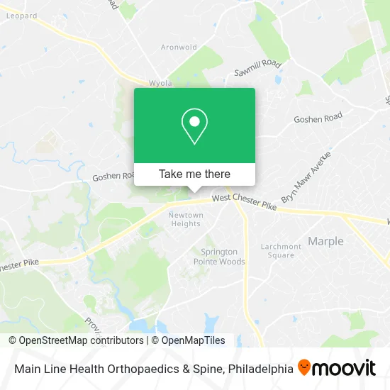 Main Line Health Orthopaedics & Spine map