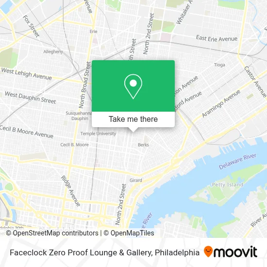 Faceclock Zero Proof Lounge & Gallery map