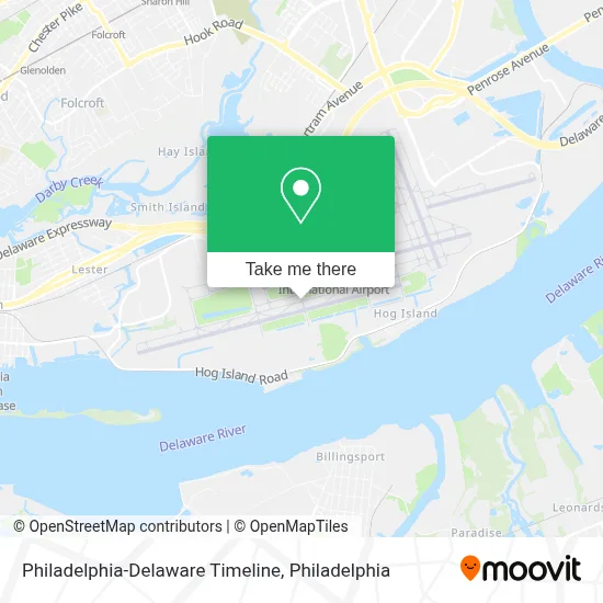 Philadelphia-Delaware Timeline map