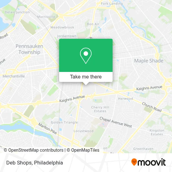 Deb Shops map
