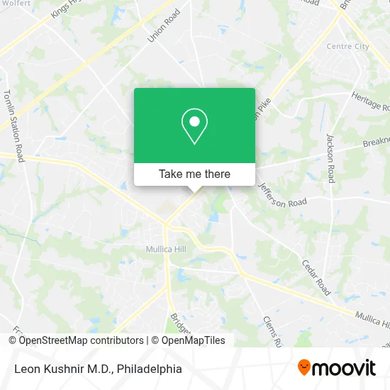 Leon Kushnir M.D. map