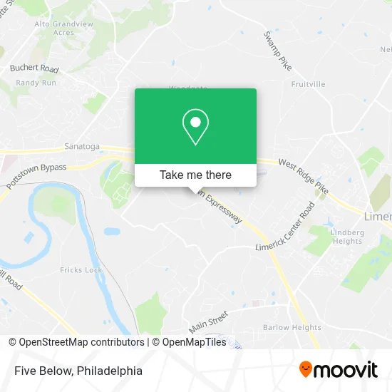 Five Below map