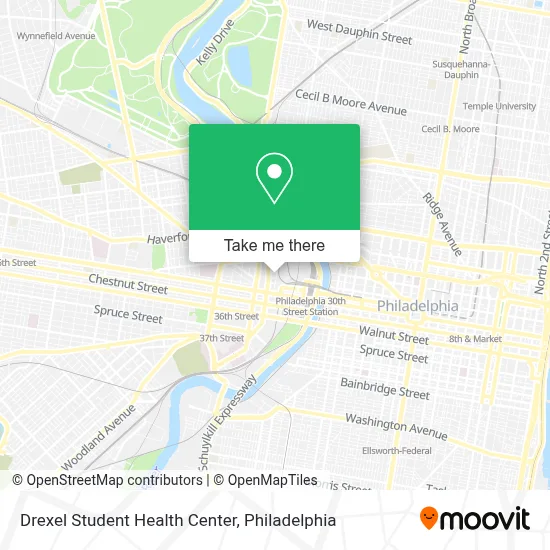 Drexel Student Health Center map