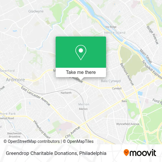 Greendrop Charitable Donations map
