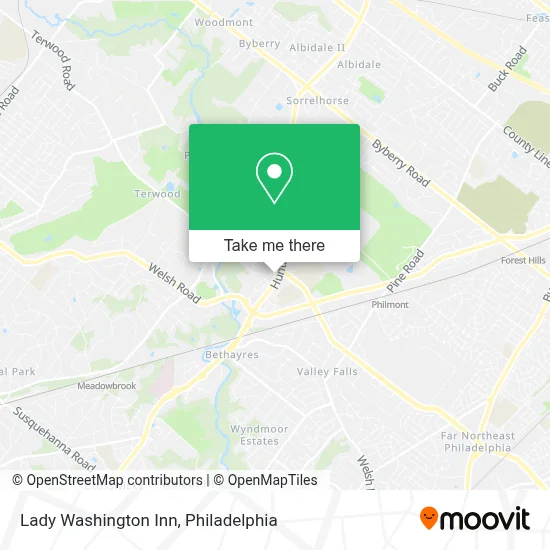 Lady Washington Inn map