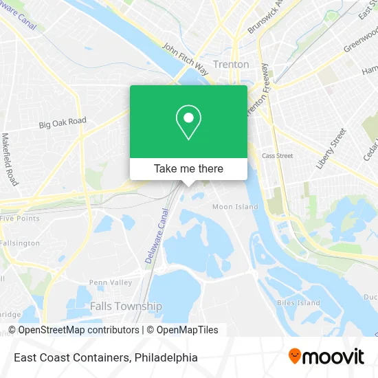 East Coast Containers map