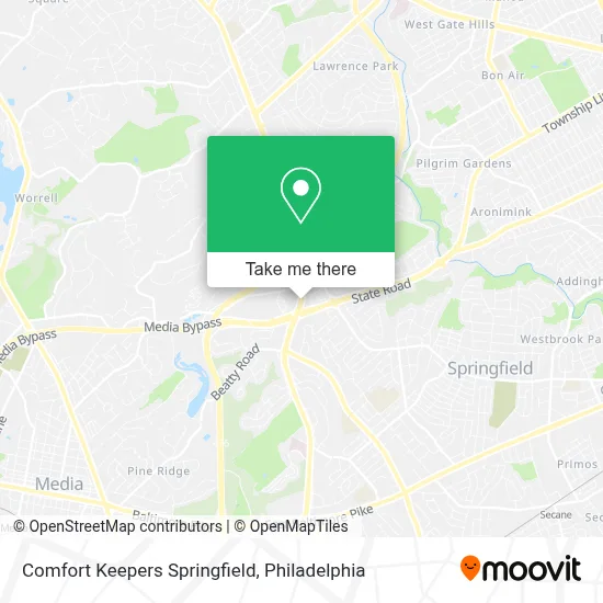 Comfort Keepers Springfield map