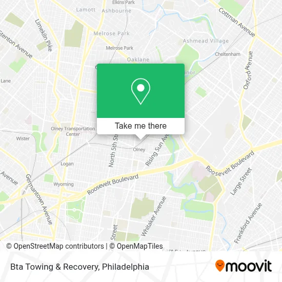 Bta Towing & Recovery map