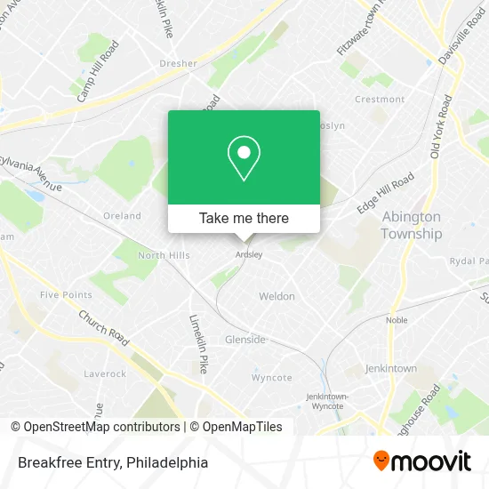 Breakfree Entry map