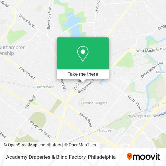 Academy Draperies & Blind Factory map