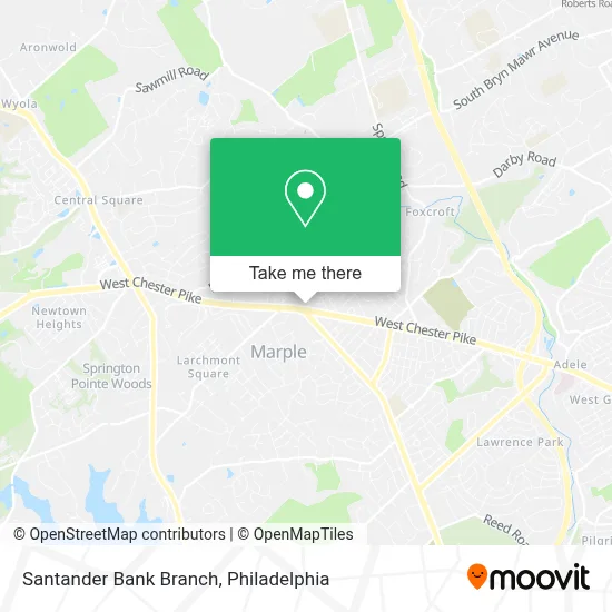Santander Bank Branch map