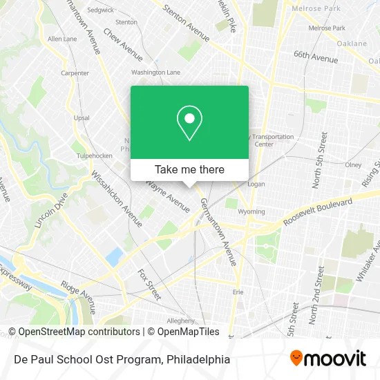 De Paul School Ost Program map