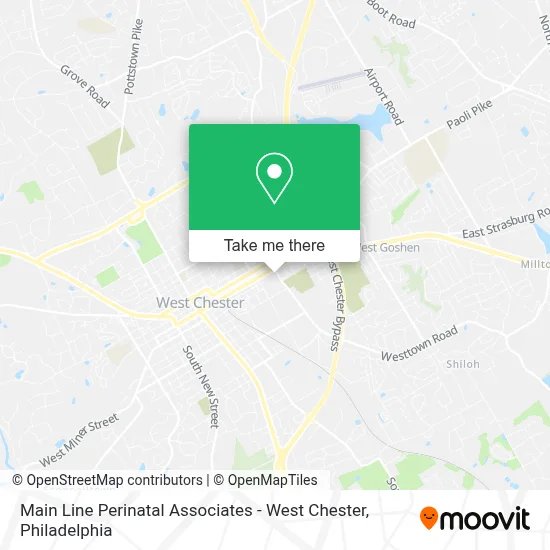 Main Line Perinatal Associates - West Chester map