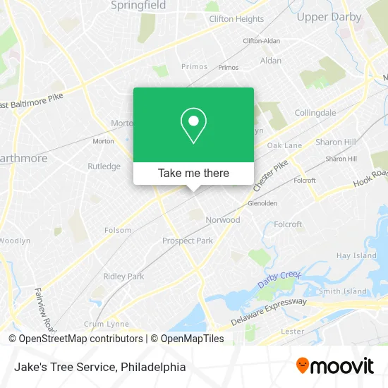 Jake's Tree Service map
