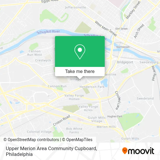 Upper Merion Area Community Cupboard map