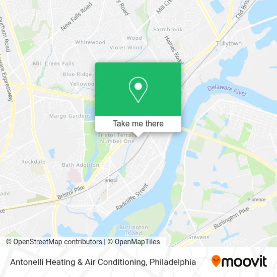 Antonelli Heating & Air Conditioning map