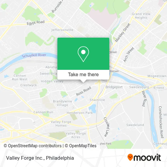 Valley Forge Inc. map