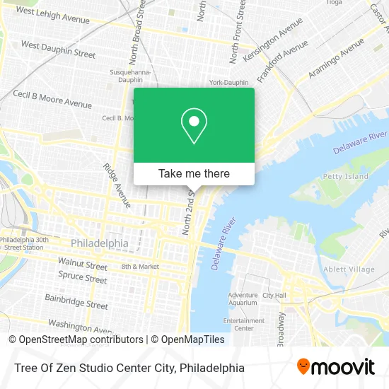 Tree Of Zen Studio Center City map