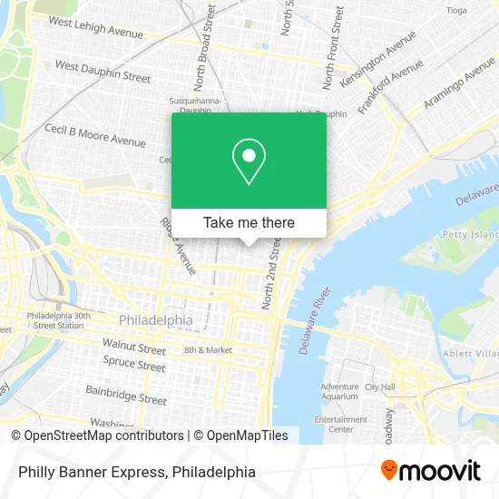 Philly Banner Express map