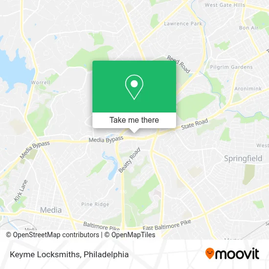 Keyme Locksmiths map