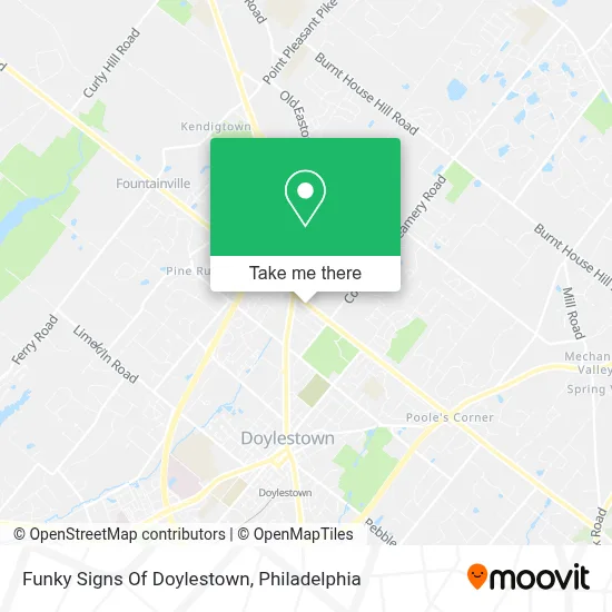 Funky Signs Of Doylestown map