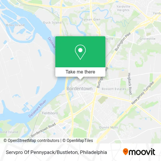 Servpro Of Pennypack/Bustleton map