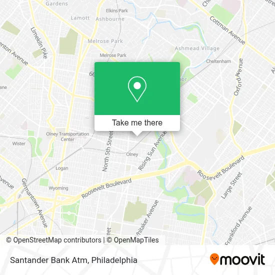 Santander Bank Atm map