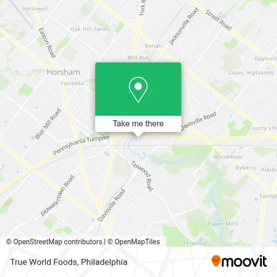 True World Foods map