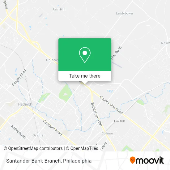 Santander Bank Branch map
