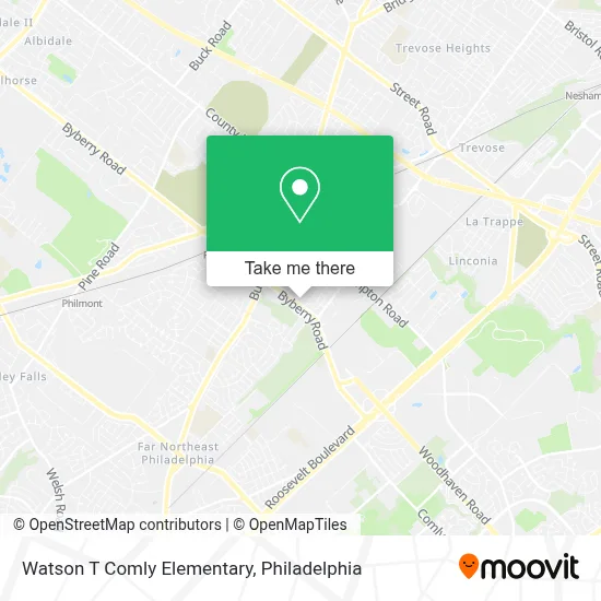 Watson T Comly Elementary map