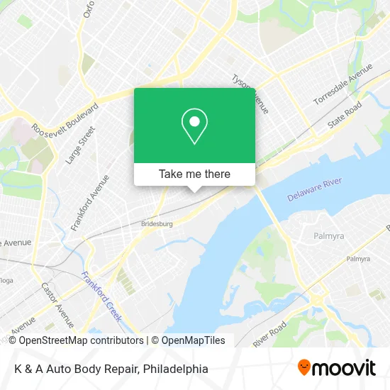 K & A Auto Body Repair map